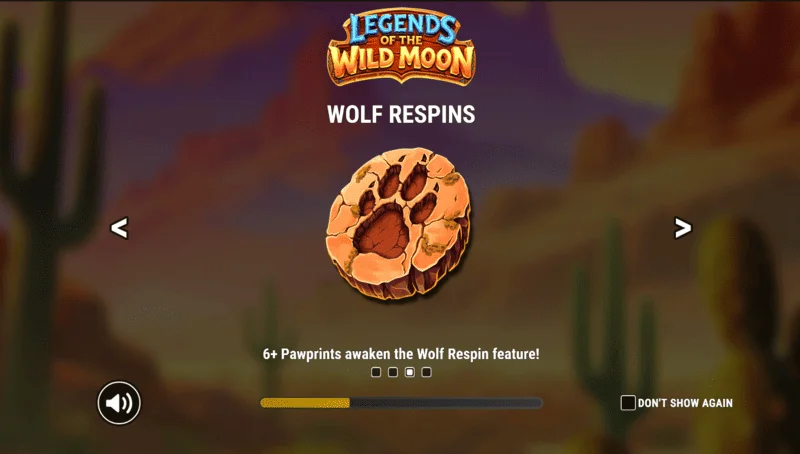 Legends of the Wild Moon - κύρια οθόνη με τροχούς